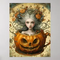 Fairy in a Jack O Lantern Mug Poster