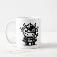 Whimsigoth Cyborg Cow Vintage Art Design Classic Coffee Mug