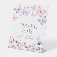 Flower Bar Baby Shower Sign Butterfly Floral