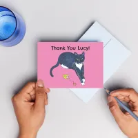 Thank you tuxedo cat quirky thankyou thanks gift