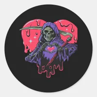 Heart Hands Reaper Classic Look Classic Round Sticker