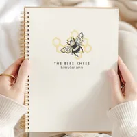 Vintage Bee Logo Rustic Honeybee Beekeeper Planner