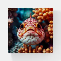 Funny Fish and Coral Close  Paperweight