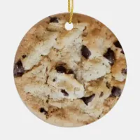 Chocolate Chip Cookie Romantic Christmas   Ceramic Ornament