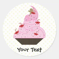 Cute Cupcakes Holiday Gifts Classic Round Sticker