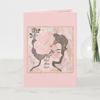 Elegant Pink Gold Mother’s Day Keepsake Card