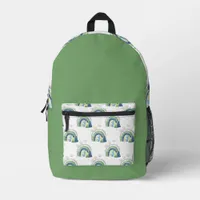 Watercolor Rainbow Pattern Printed Backpack