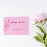 Pink Magenta Diaper Raffle Card