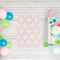 Blush Pink Geometric Pattern Elegant Pretty Rug
