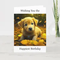 Wishing You the Happiest Birthday | Cute Puppy Dog Card