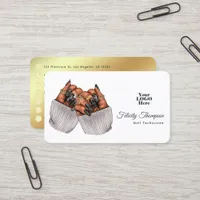 Chic African American Nail Salon Branding Design Business Card