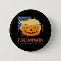 Trumpkin Halloween Funny Design Button
