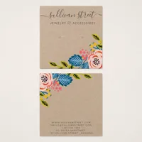 Kraft Boho Floral Earrings Jewelry Display Card