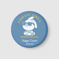 Cool Zen Bunny Personalized Easter Magnet