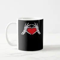 Skeleton Hands A Red Heart Classic Coffee Mug