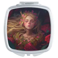 Sleeping Woman Fairytale Compact Mirror