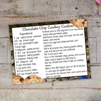 Chocolate Chip Cowboy Cookies Recipe Card