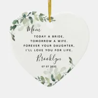 Mother of the Bride Keepsake   Ceramic Ornament