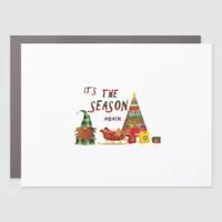 Its The Season Again Christmas Gnome Car Magnet