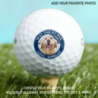Best Dad By Par Photo Dog Dad Personalized Golf Balls