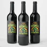 Alien Adventures Start Here in Roswell! Wine Label