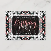 Aztec Desert Modern Tribal Art Mini Invitations