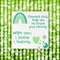 Christian Prayer for kids Green| Acrylic Print