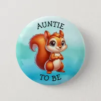 Auntie To Be | Woodland Creatures Baby Shower Button