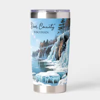 Door County  Wisconsin Winter Poem Christmas Insulated Tumbler