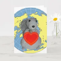 Greeting Card - Squirrel with Heart