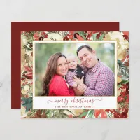 Budget Elegant Holiday Floral Christmas Photo