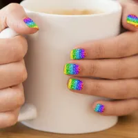 Rainbow Glitter Pride LGBT Love Minx Nail Art