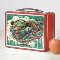 Collectible Colorful Bear Lunch Box Art