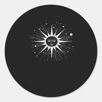 Whimsigoth Night Sky Sun Moon Witchy Classic Hallo Classic Round Sticker