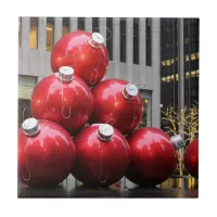 Huge Christmas Ball Ornaments in NYC Ceramic Tile