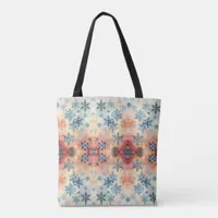 Vintage Snowflakes Pattern - Tote Bag