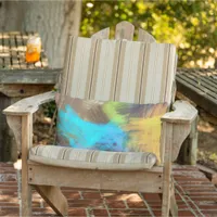 Outdoor Abstract Beach colorway Lumbar Pillow