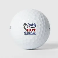 Hot Mechanic Dad Golf Balls