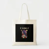 Crow F-Caw-F Funny Bird Moon Gothic Adult Humor Vi Tote Bag