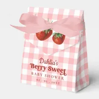 Strawberry Pink Red Berry Sweet Baby Shower Favor Boxes