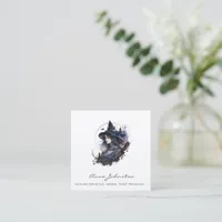 Watercolor Witch Square Business Card