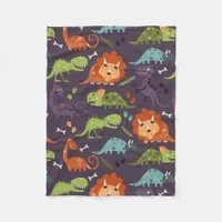 Cute Baby Dinosaurs Dino Boys Fleece Blanket