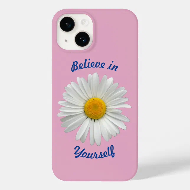 Believe in Yourself - Cheerful White Daisy Case-Mate iPhone 14 Case