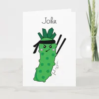 Feel My Pain Kawaii Wasabi Character Food Quote Card