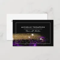 Glitter Galaxy Brushstrokes Business Card