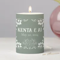 Personalized Art Nouveau Specialty Mug Pillar Candle