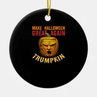 Trumpkin Make Halloween Great Again – Funny Donald Ceramic Ornament