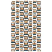 Brown Retro Hippie Vans Birthday Tablecloth