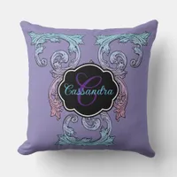 Elegant, Ornate Personalized Vintage Victorian Throw Pillow