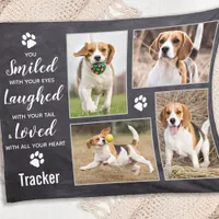 Pet Memorial Pet Loss Keepsake Photo Collage Fleece Blanket